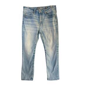 BKE Tyler Jeans Mens 32 R Blue Light Wash‎ Western Straight Stretch